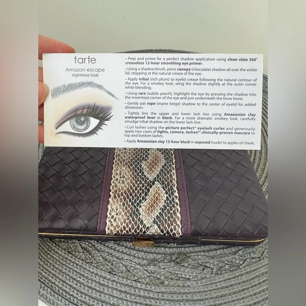 BUNDLE Tarte Amazon Escape Cheek Palette Eyeshadow Pouch